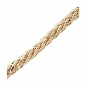 Braided Franco Chain Bracelet in 10k Yellow Gold 8.25”